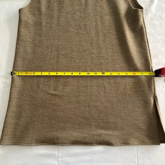 Zara Women’s Sleeveless Top,  Size M, Brown, Classic Crew Neck, Stretchy - Picture 4 of 11